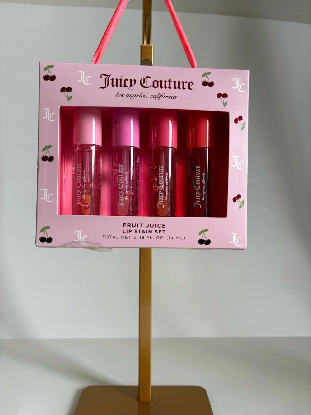 🍒Juicy Couture Fruit Juice Lip Stain 4-Piece Set Cherry Pink